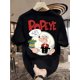 thumbnail image 1 of Summer Casual Y2K Style Loose Short-Sleeve Top with a Long Design Featuring Popeye Cartoon Prints., 1 of 5