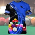 thumbnail image 2 of Camiseta de fitness con estampado 3D de billar y snooker para hombre, ropa de gimnasio, ropa de calle de moda, divertida camiseta unisex de manga corta, 2 of 5