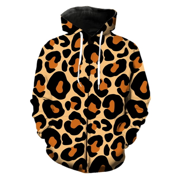 Sudadera con capucha y cremallera para hombre, con textura de piel de animal, divertida, informal, con estampado 3D, gran oferta 2024, ropa de calle de manga larga de gran tamaño, primavera y otoño.