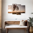 thumbnail image 3 of Elephant Stock Freestyle Dirt Bike Wall Art - Horizontal Multi Panel Canvas - Living Room Wall Decor - Sports Multi Panel - Beige And Gray Decor - 43" x 27", 3 of 8
