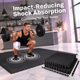 0.56in Thick 48 Sq Ft Exercise Mats 12 Tiles Upgraded Rubber Top With ...