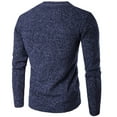 thumbnail image 2 of CEHVOM Pull Col Rond pour Hommes Automne Couleur Unie Épais Chaud, 2 of 5
