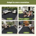 thumbnail image 6 of KUETH 5'x 8' Outdoor Rug Plastic Foldable Waterproof Outside Carpet UV Resistant Geometric Patio RV Deck Mat,BLACK GREY, 6 of 6