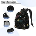 thumbnail image 5 of Daiia Galaxy School Backpack for Men Women, Unisex Large Waterproof Bookbag Schoolbag Casual Daypack for High School/College/Teens/Travel/Work Black, 5 of 8