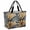 Light Beige Gray Green Tan, variant on Navy Blue Brown Beach Bag for Women, Large Breathable Mesh Beach Tote Bag, Tropical Palm Leaves Vintage Sandproof Lightweight Travel Bags for Vacation Picnic Swimming Pool 15.7"x15.7"x9.1"
