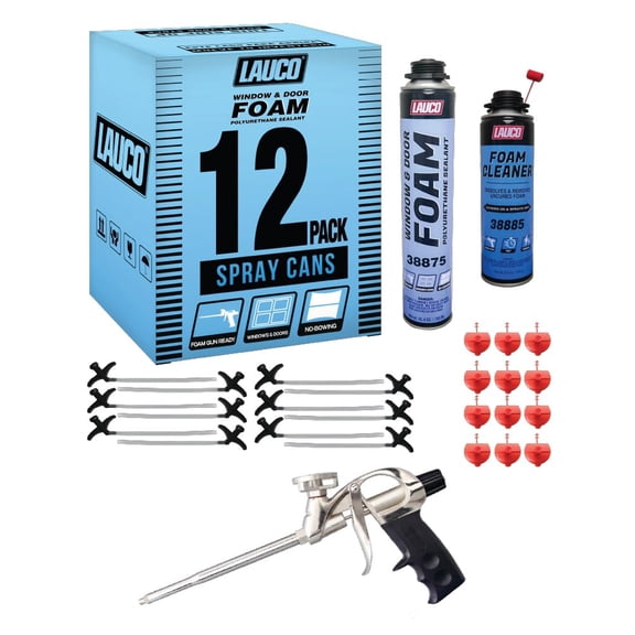 Spray Foam Insulation Kit, Expanding Foam Sealant, Spray Insulation Foam, Closed Cell Spray Foam, Wall Insulation Spray Foam Kit , High Density Spray Foam (Insulation Foam Kit, 12 Pack) 38875