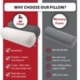 thumbnail image 6 of Core Products Jackson Roll Orthopedic Bolster Pillow - Neck, Back, Leg, Knee & Arm Support – Cervical & Lumbar Roll for Pain Relief, Spinal Alignment & Travel Comfort for Bed or Chair- Gray, 6 of 8