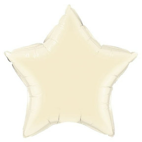 20 inch Star - Pearl Ivory Qualatex Foil Mylar Balloon - Party Supplies Decorations