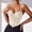 Beige, variant on Women's Tanks Listing Elegant Lace Trim Fishbone Design Slim Vest for Everyday Wear and Layering White XS