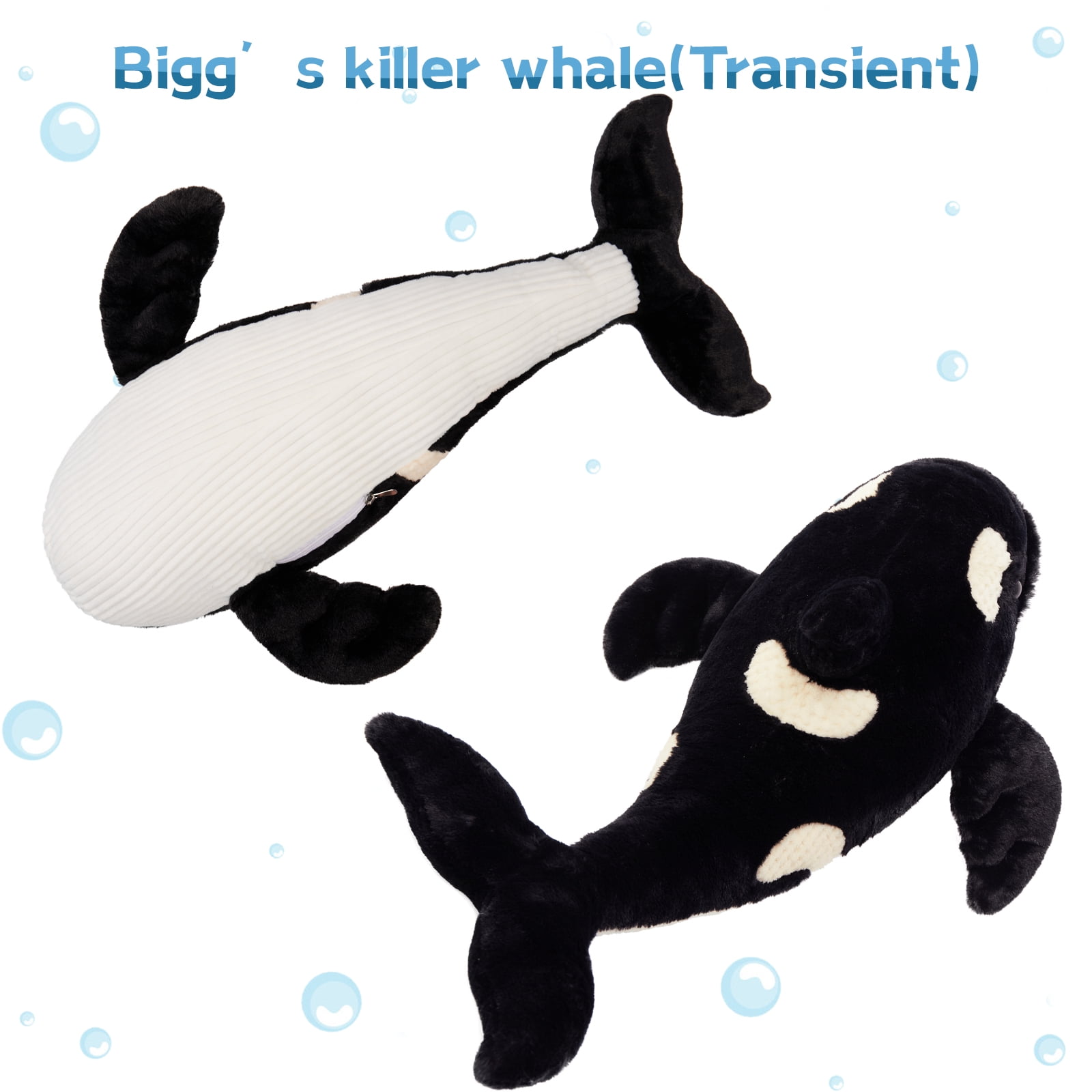 MaoGoLan 31'' Orca Stuffed Animal Big Whale Body Pillow Toy