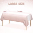 thumbnail image 2 of Zhuge - Mantel de plástico dorado rosa para fiestas (3 unidades), desechable, rectangular, con degradado, ideal para bodas, cumpleaños, aniversarios, 135 x 275 cm, 2 of 4