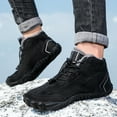thumbnail image 3 of Rokment Mens Barefoot Winter Snow Boots Non Slip Fleece Lined Thermal Wide Toe Hiking Combat Ankle Booties, 3 of 6