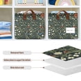 thumbnail image 4 of Yayeee Foldable Storage Basket for Shelves Waterproof Cloth Bins with Handles, Green Flowers Pattern, 4 of 7