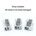 thumbnail image 5 of Meiiso 10-Pack Mini Pocket Aluminum Alloy Pencil Sharpener, Rectangular, Metal 1 Hole Rectangular Small Sharpeners, 5 of 9
