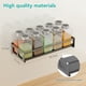 thumbnail image 2 of Estante para especias de metal negro para montaje en pared sin taladro: estante para especias para puerta de gabinete, organizador de cocina que ahorra espacio para frascos de especias y más, 2 of 5