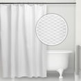thumbnail image 2 of Microdry Water-Repellent Fabric Embossed Shower Curtain Liner for Bathroom, 72" x 72", White, 2 of 9