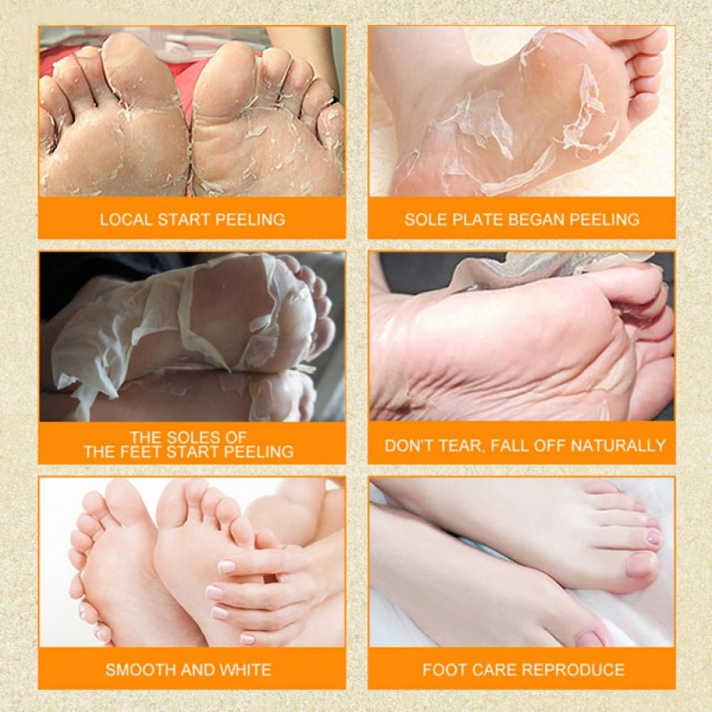 Foot Peel Mask Exfoliating - Baby Peeling Scrub Mask Dead Skin Cells Remover Repairs Rough Heels - Get Silky Soft Feet - Moistur