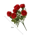 thumbnail image 6 of Mdesiwst 1 Bunch Handmade Artificial Flower,6 Heads Faux Silk Rose Decor for Wedding, 6 of 10
