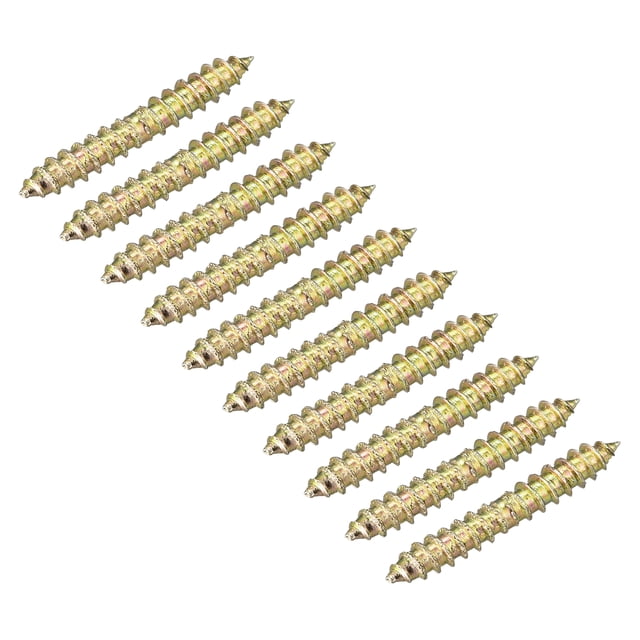 Unique Bargains 4x13mm Hanger Bolts, 12 Pack Double Ended Self-Tapping Thread Dowel Screws