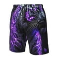 thumbnail image 4 of Pofeuu Purple Plant White Tiger Prin Men's Swim Trunks Quick Dry Bathing Suit Swimming Board Shorts Mesh Lining Beach Swimwear-XX-Large, 4 of 6