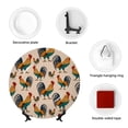 thumbnail image 4 of Bingfone Rooster Print Bone China Dinner Decorative Plates,Handmade Ceramic Dinner Plate with Stand for Home Club-6in, 4 of 6