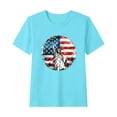thumbnail image 2 of Fatuov Girls American Flag T-Shirt Summer Round Neck Casual Top for Kids Boys Patriotic 4th of July Independence Day Short Sleeve Clothes 2-15 Years, 2 of 4