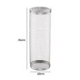 Yguping Cylinder Wire Mesh Grill Basket Stainless Steel Barbecue Cage