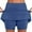 Blue, variant on Uaswgudfs ​Women's Jean-Inspired Skort with Elastic Waist - Lightweight Stretchy Summer Shorts for Sports & Casual Wear Khaki S
