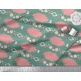 thumbnail image 2 of Soimoi Green Poly Georgette Fabric Aztec Geometric Print Fabric by Yard 42 Inch Wide, 2 of 3