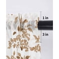 thumbnail image 6 of Brown Fruit Curtains 63 Inch Length, Sheer Curtains for Bedroom Living Room Window Vintage Plant Nature Botanical Flower Rod Pocket Voile Drapes Kitchen Curtains Small Half Window 42"x63" 2 Panels, 6 of 7