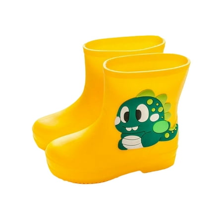 

Kids Rain Boots Cartoon Dinosaur Pattern Waterproof Wellies Water Boots for Toddlers Girls Boys
