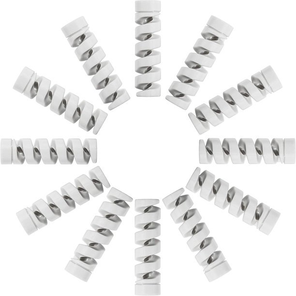 Protector micro USB de silicona altamente flexible de 12 piezas, protector de cable de mouse, apto para todos los teléfonos celulares, computadoras y cargadores (gris) oso de fresa Hogar