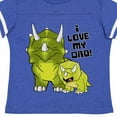 thumbnail image 4 of Inktastic I Love My Dad with Baby and Daddy Triceratops Boys or Girls Toddler T-Shirt, 4 of 5