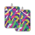 thumbnail image 7 of Yayeee Pot Holders Kitchen Heat Resistant with Pocket 7"x9.8" Cotton Oven Cooking Hot Pads, Colorful Plaid, 7 of 7