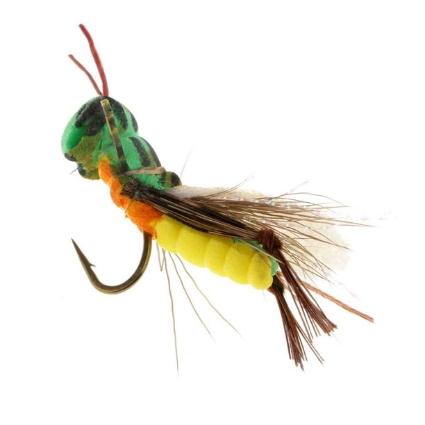 Grasshopper Fly Flies Floating with High Carbon Steel Hook 2.8cm/0.5g 