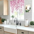 thumbnail image 5 of Pink Eucalyptus Leaves Tie Up Curtains for Windows, Adjustable Balloon Window Shades, Spring Botanical Leaf Branches Kitchen Window Treatments Adjustable Roll Up Curtain for Basement/Nursery 52"x45", 5 of 8