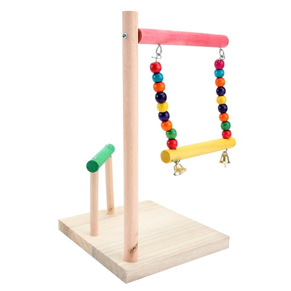 HEANUJJ Hanging Toys for Parakeets Bird Playground Beige 1Pack