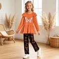 thumbnail image 2 of Gubotare Teen Girl Outfits Sets Adorable Girls' Top & Pants Set Slim Fit Pants Long Sleeve Sweatshirt School and Daily Wear Size 11-12 (Orange,11-12 Years), 2 of 7