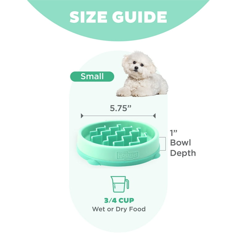 Outward Hound Slow Fun Feeder Bowl, Slow Feeder Dog Bowl, Mint