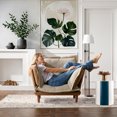 thumbnail image 7 of MDQMD Modern Dual-Sided Chenille Oversized Accent Chair - Reversible All-Season Lounge Chair with Hooked Edge Yarn Fabric, 15" High Legs & Adjustable Pads for Living Room, Bedroom -Coffee, 7 of 7