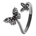 thumbnail image 2 of Up to 65% Off Butterfly Ring Personality Full Diamond Butterfly Geometric Metal Open Ring Jewelry Necklace Rings Earring Jewelry on Clearance, 2 of 6