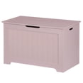 thumbnail image 4 of ZENSTYLE Lift Top Entryway Storage Chest/Bench with 2 Safety Hinge, Wooden Toy Box, Pink, 4 of 10