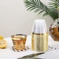 thumbnail image 3 of 25 Pack - 9 oz Plastic Cocktail Glasses, Plastic Glasses with Rim, Clear Cups, 3 of 4
