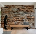 thumbnail image 6 of Tiptophomedecor Background & Patterns Wallpaper Wall Mural - Modern Copper Slate Stone Wall, 6 of 8