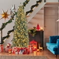 thumbnail image 4 of Gymax 7.5 FT Artificial Xmas Tree w/ 724 Branch Tips 250 LED Lights 9 Lighting Modes, 4 of 10