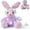 Bunny, variant on 10'' Light up Peek-a-Boo Bunny Stuffed , Singing Rainbow Bunny Stuffed , Animated Interactive Plush Toys Easter Birthday Gifts for Girls Boys