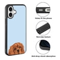 thumbnail image 2 of WIRESTER Shockproof Soft Rubber Cover Case for Apple iPhone 16 6.1" 2024, Animal Ruby Cavalier King Charles Spaniel Dog (S2) On Light Blue Background, 2 of 5