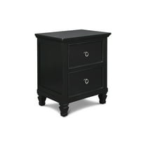 New Classic Furniture Tamarack Solid Wood 2-Drawer Nightstand in Black