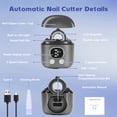 thumbnail image 3 of WETRBWEH Electric Nail Clipper, 2-in-1 Automatic Nail Cutter with LED Light & 2.5X Magnifier, Safe Painless Low Noise for Seniors & Adults, Gray, 3 of 10