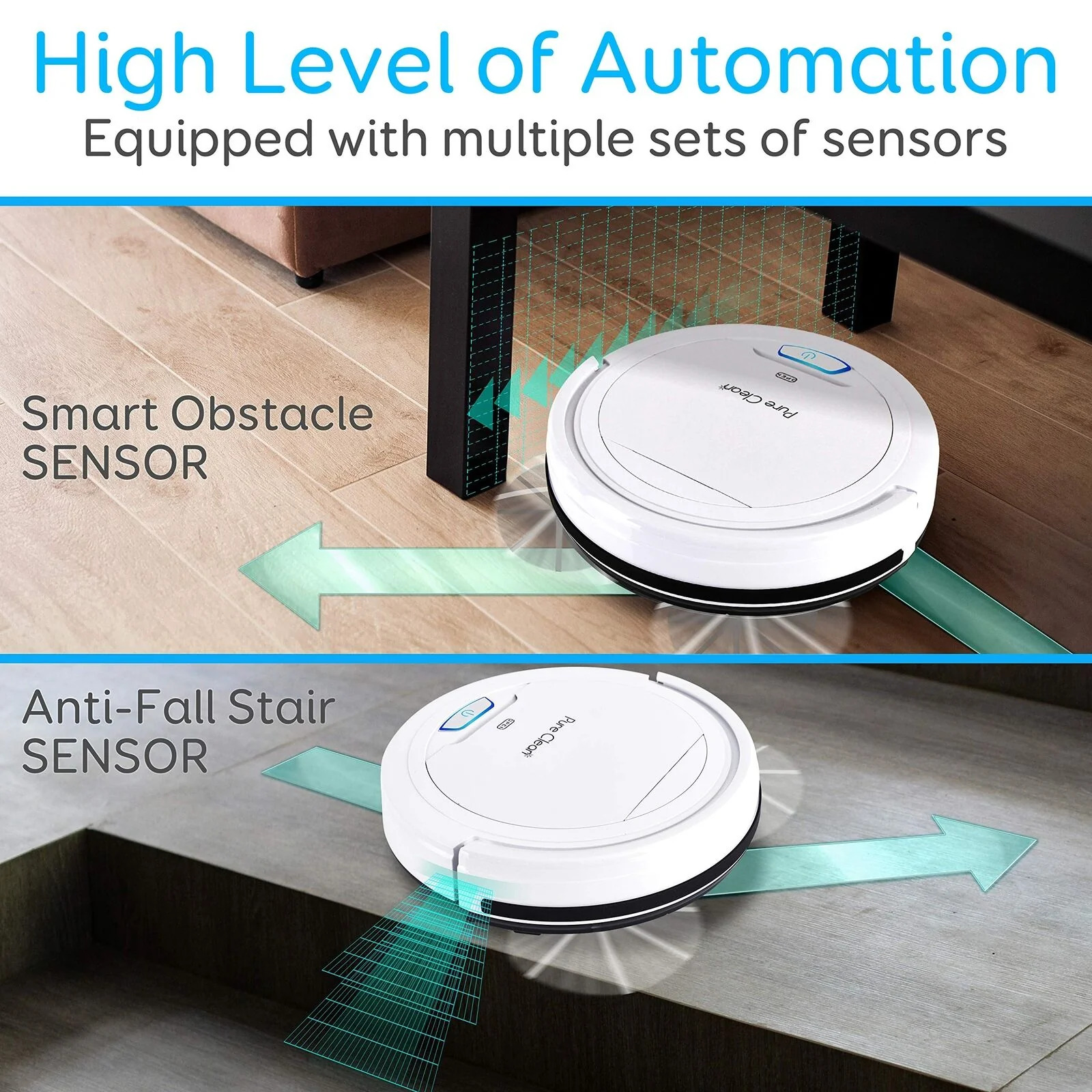 Pyle PureClean Smart Automatic Robot Vacuum Powerful Home Cleaning System, White - image 5 of 9
